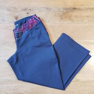 Brooks Wide Leg Crop Blue Workout Pants XS